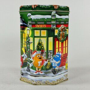 M&M’s Christmas Village Tin Canister 1998 Limited Edition Peanut Candy